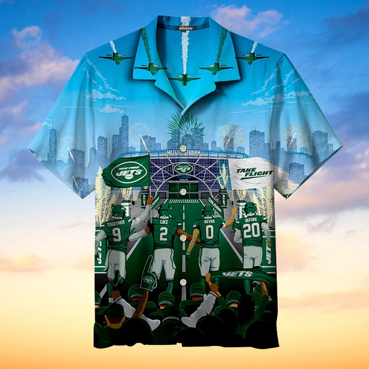 new york jets skyline victory hawaiian shirt szsvw