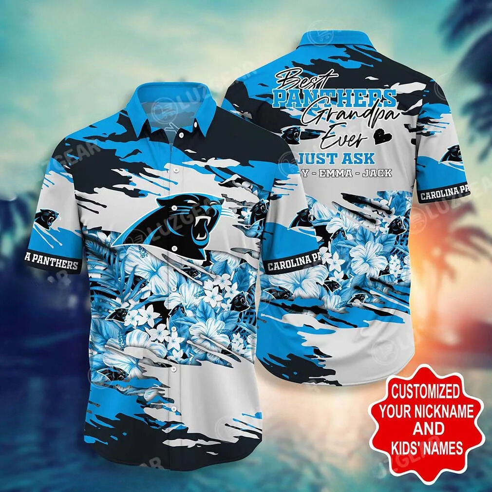 personalized best panthers grandpa ever just ask hawaiian shirt i95am