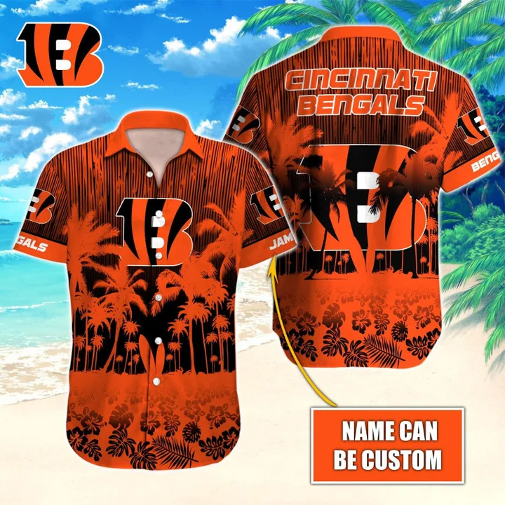 personalized cincinnati bengals palm paradise hawaiian shirt 4u0iq