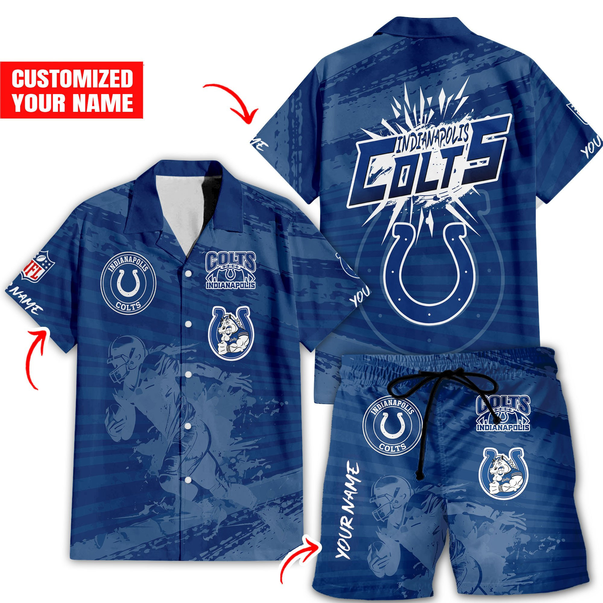 personalized indianapolis colts cosmic wave hawaiian shirt 59q06