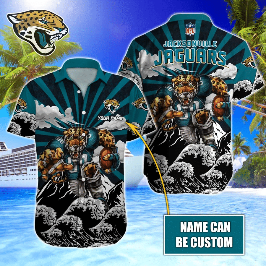 personalized jacksonville jaguars wave conqueror hawaiian shirt haopy