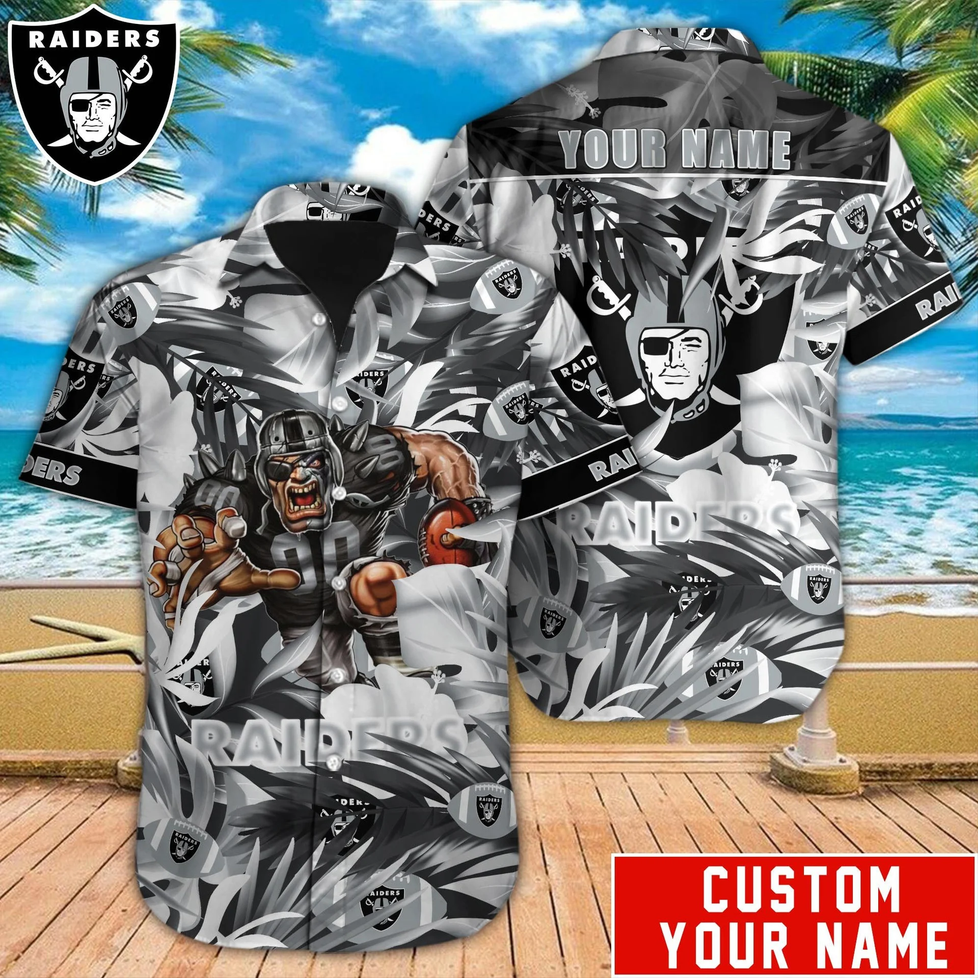 personalized las vegas raiders savage leaf storm hawaiian shirt 60z7g