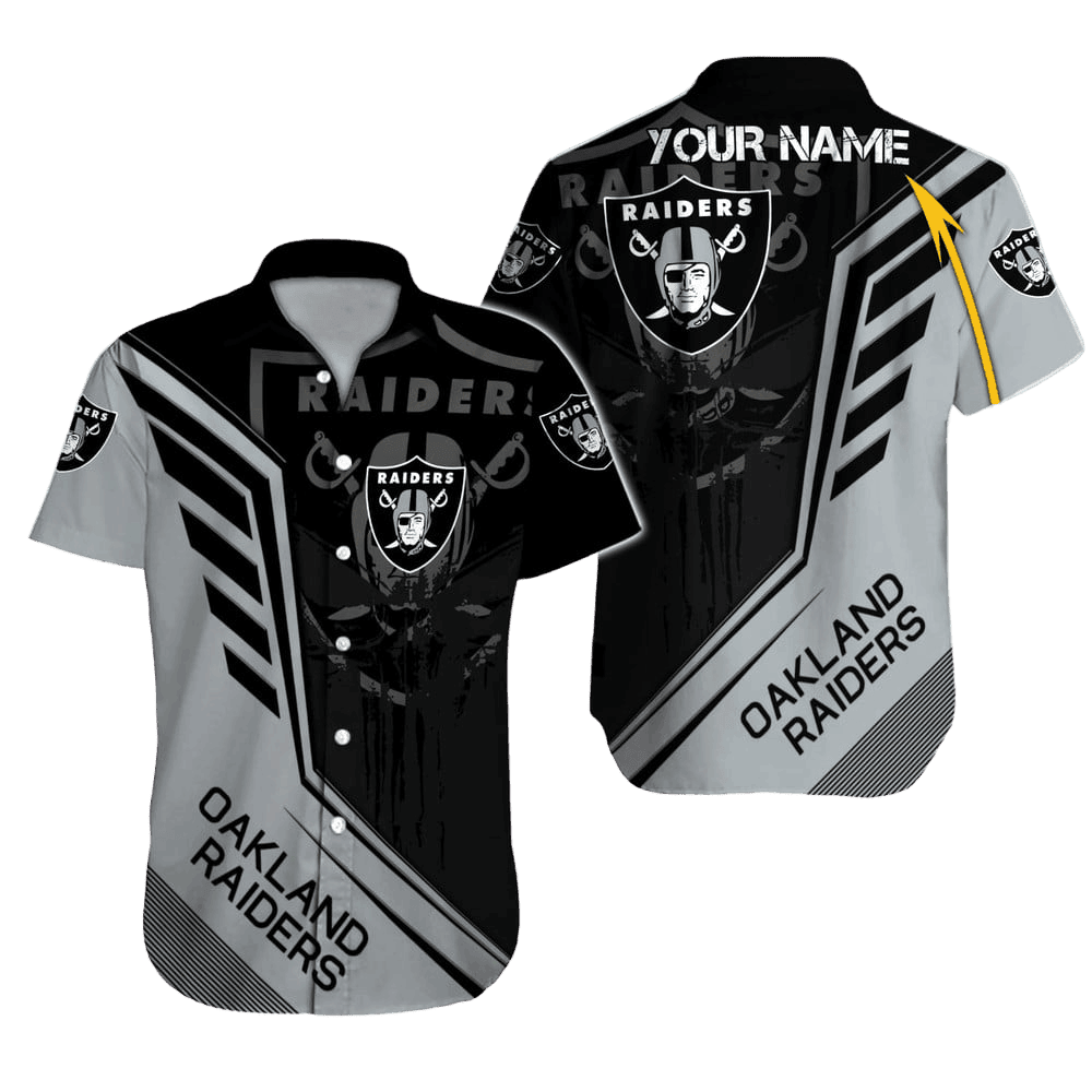 personalized las vegas raiders velocity stripe hawaiian shirt 7v6cv