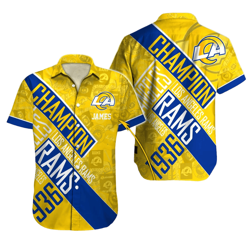 personalized los angeles rams champion legacy hawaiian shirt sbii6