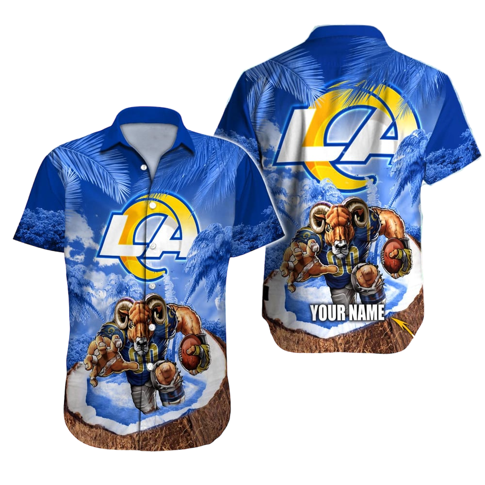 personalized los angeles rams island warrior hawaiian shirt 7atdl