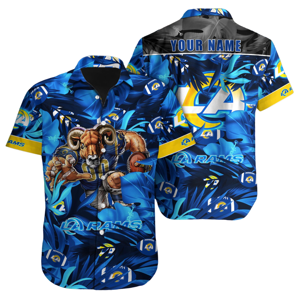 personalized los angeles rams tropical blaze hawaiian shirt 60a96