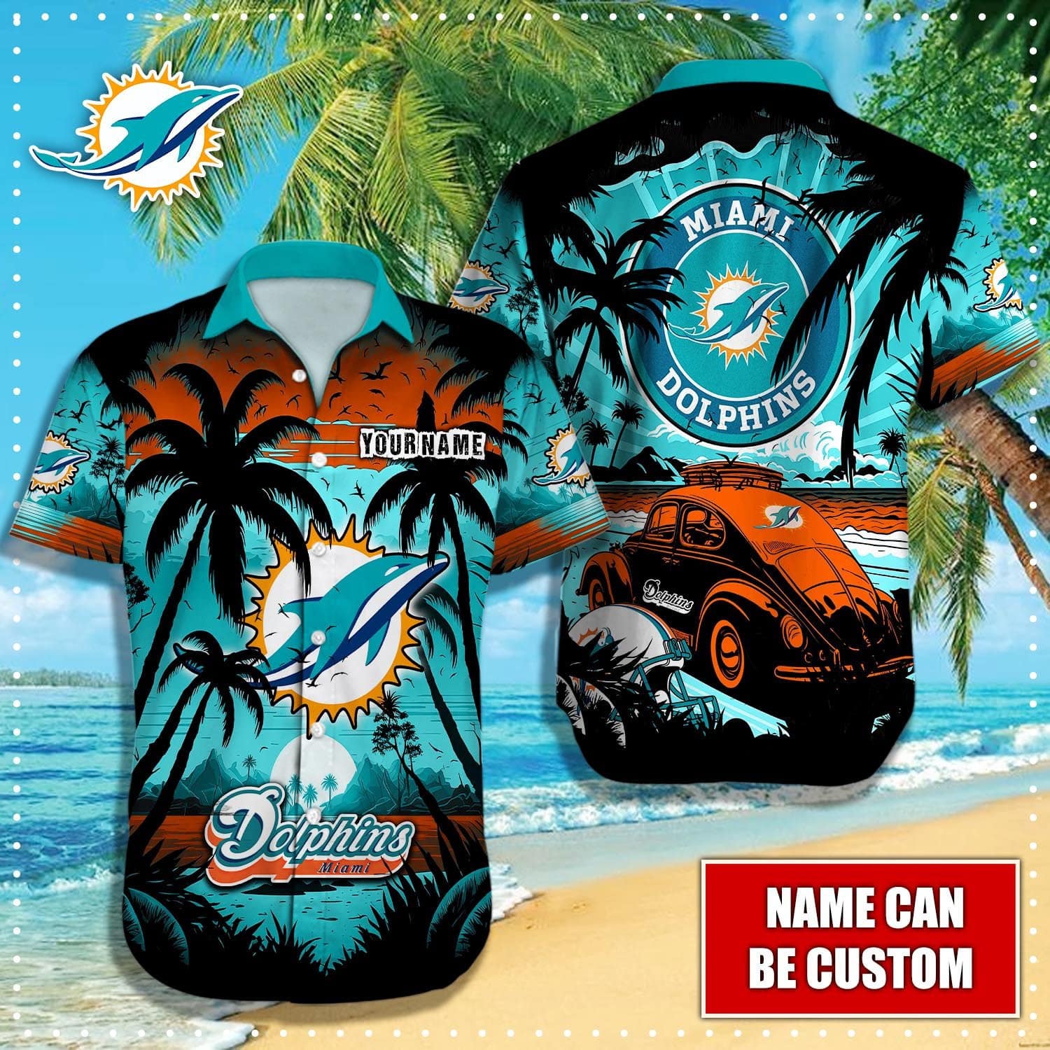 personalized miami dolphins vintage cruise hawaiian shirt p2lh2