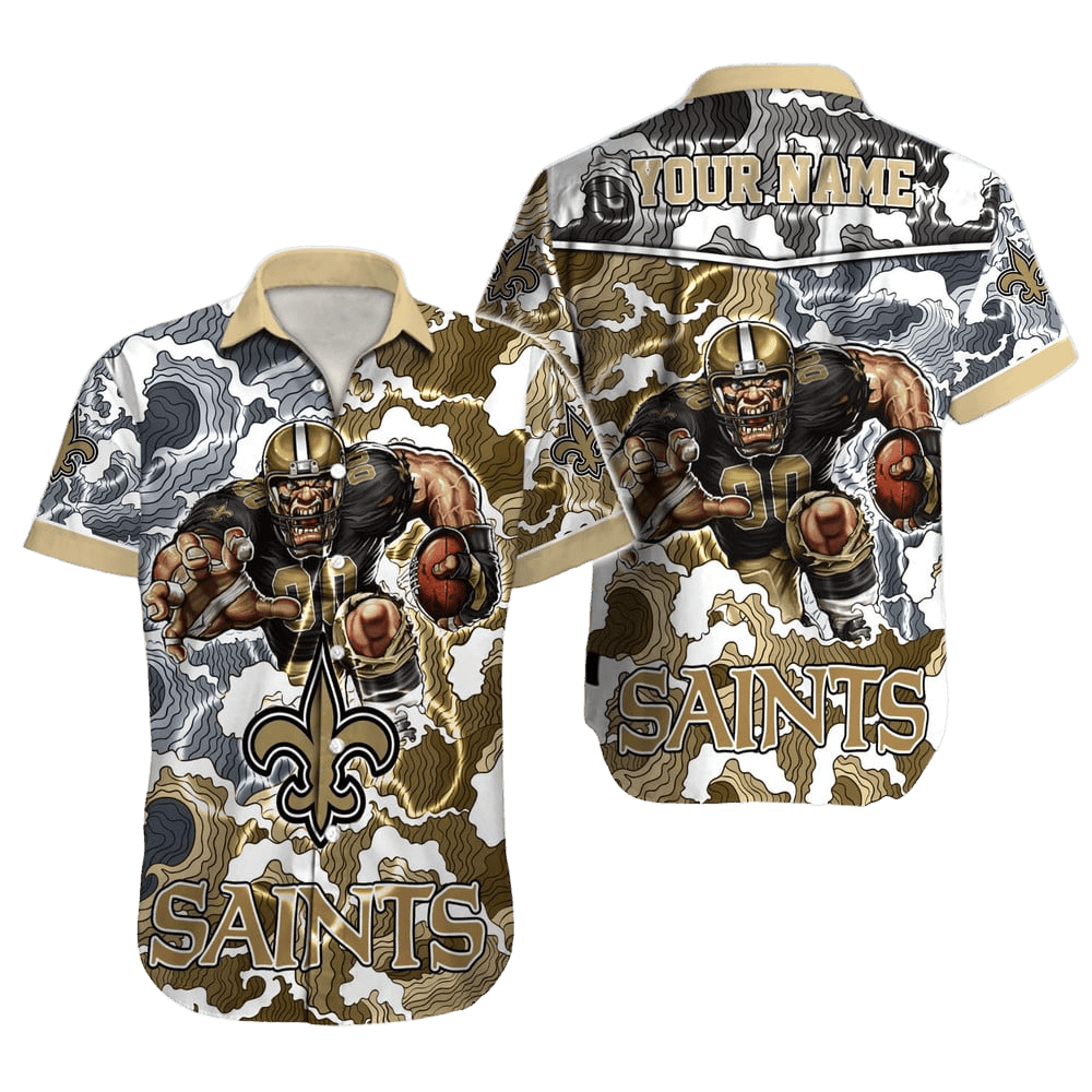 personalized new orleans saints camo warrior hawaiian shirt fs8n3