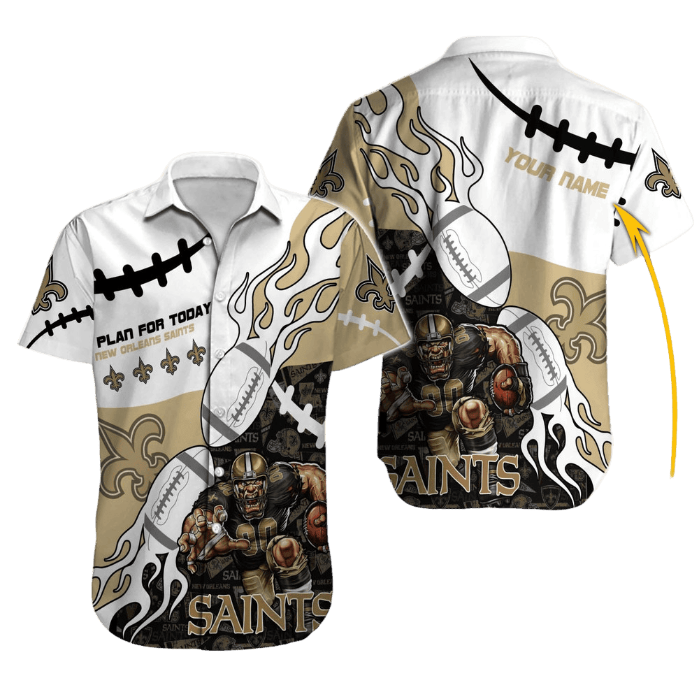 personalized new orleans saints game plan flame hawaiian shirt iodfr