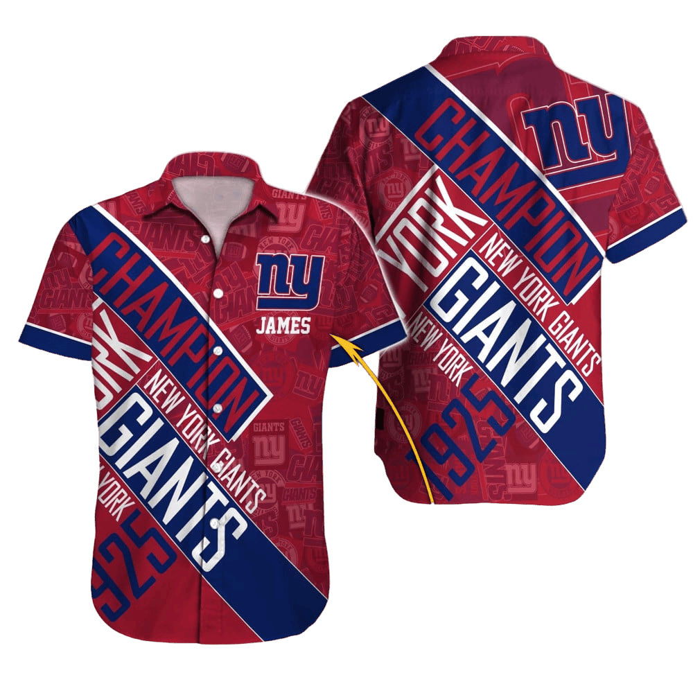 personalized new york giants champion spirit hawaiian shirt ytt2e