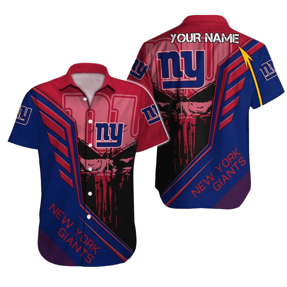 personalized new york giants champion stripes hawaiian shirt d37zn