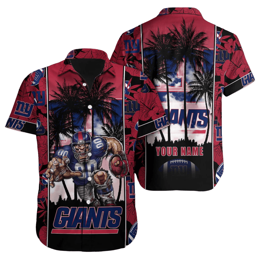 personalized new york giants sunset blitz hawaiian shirt