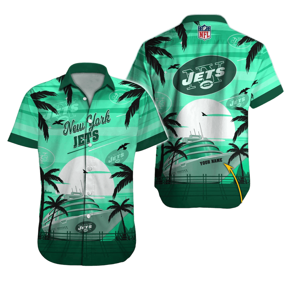 personalized new york jets cruise sunset hawaiian shirt fmzib