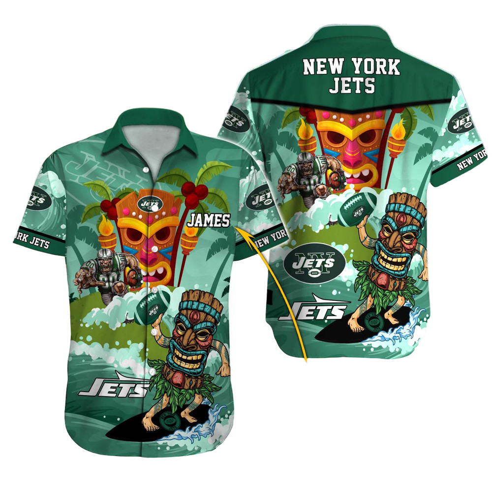 personalized new york jets tiki wave hawaiian shirt 0jjwc