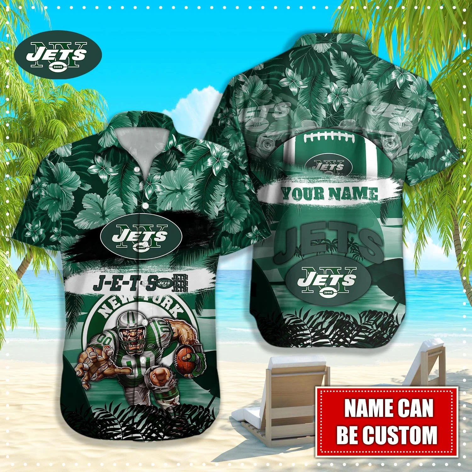 personalized new york jets warrior tropical hawaiian shirt 40f0w