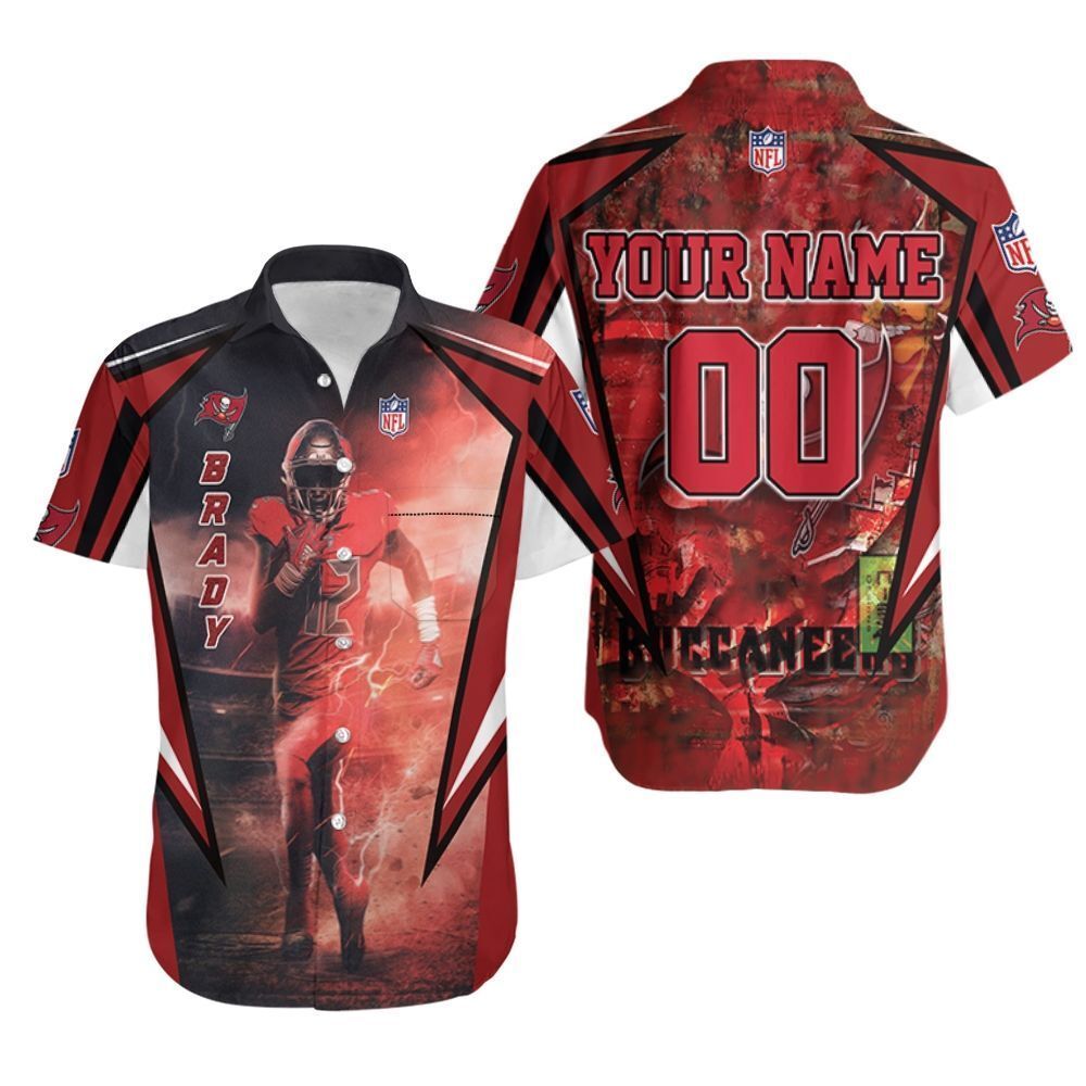 personalized tampa bay buccaneers tom brady 12 conquer hawaiian shirt u39sz