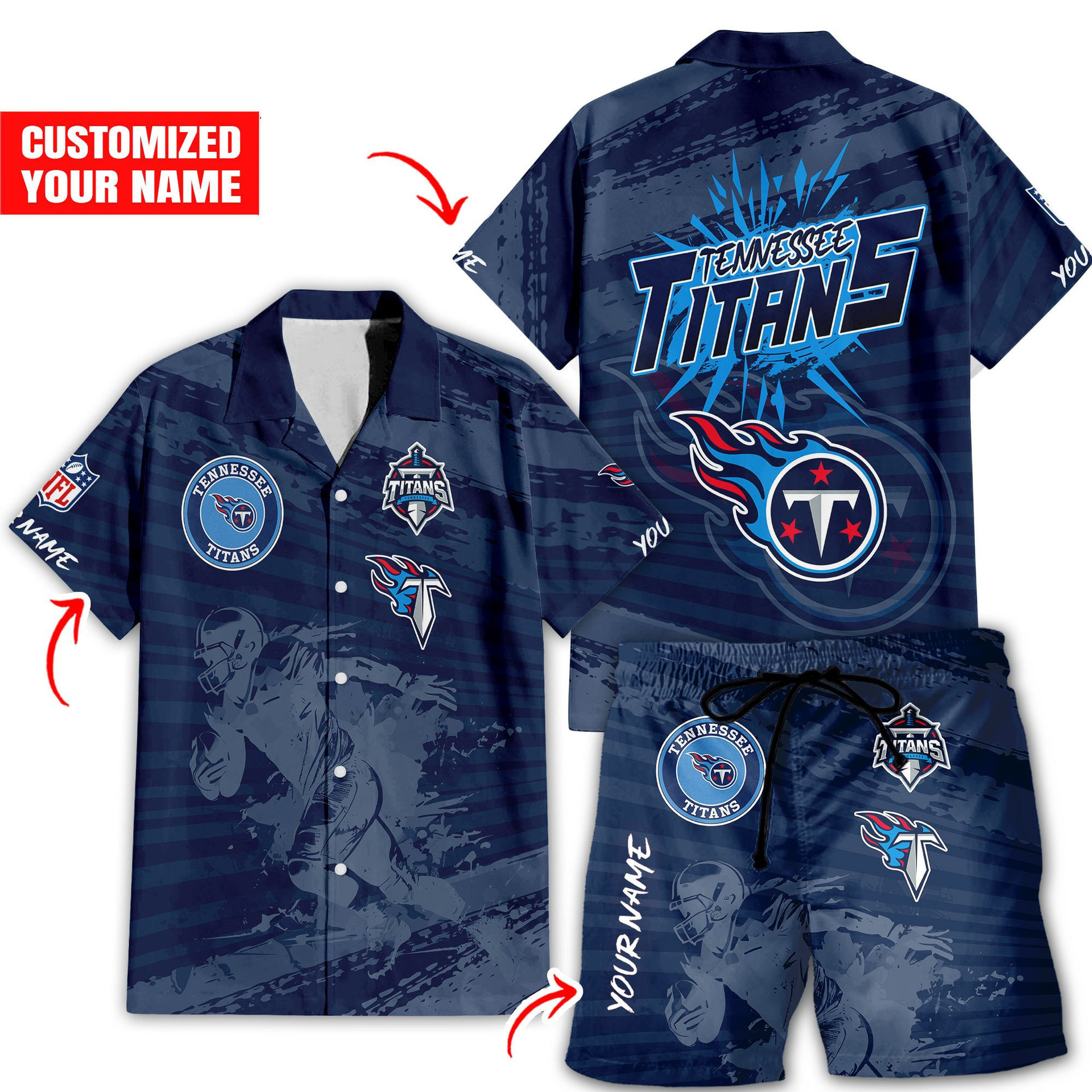 personalized tennessee titans game day classic hawaiian shirt s5ehr