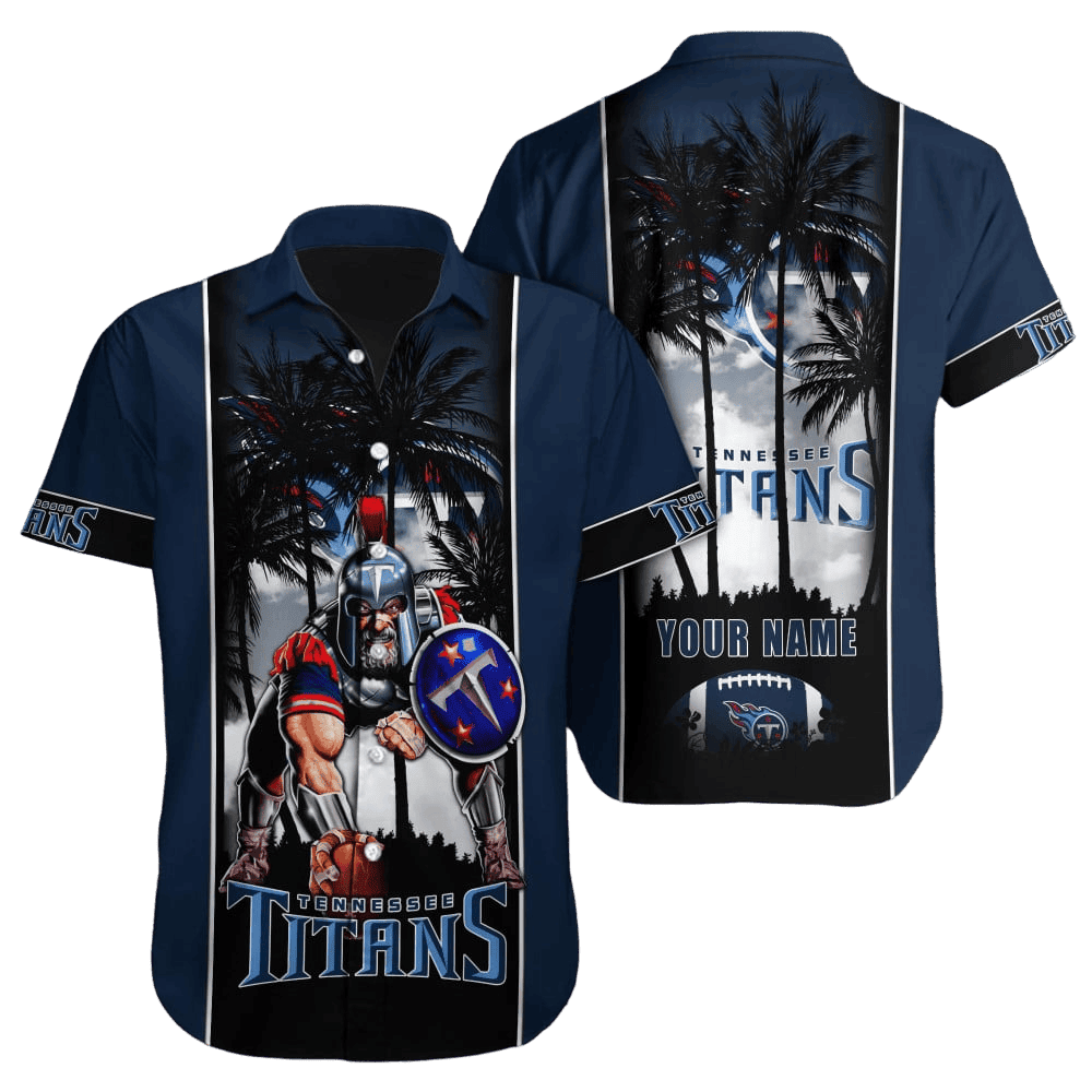 personalized tennessee titans tropical warrior hawaiian shirt b9376