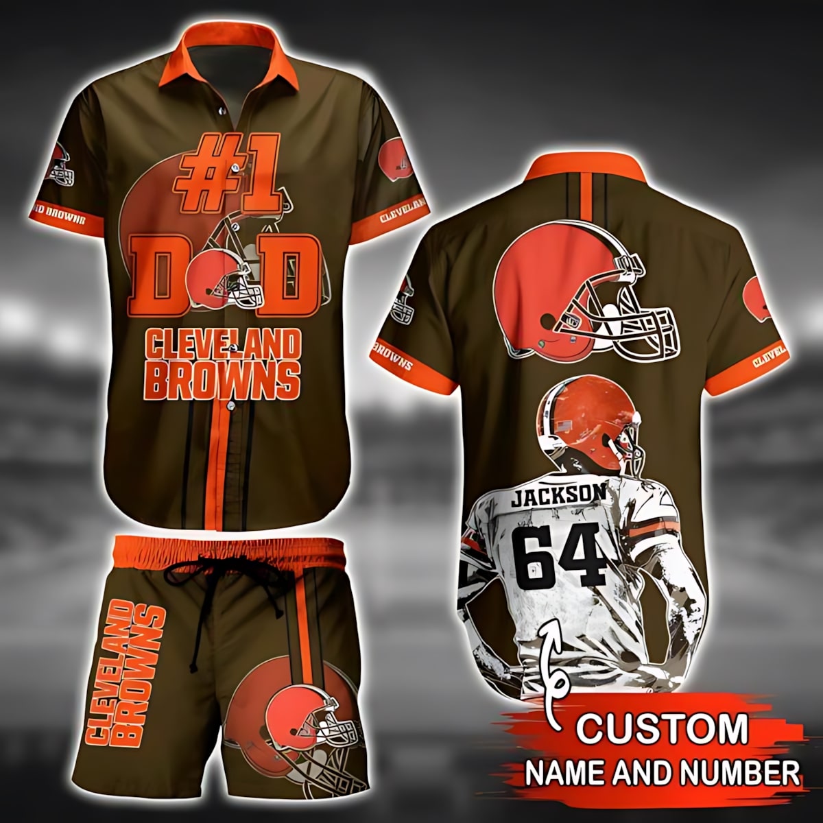 personalzed cleveland browns 1 dad custom hawaiian shirt 6frwq