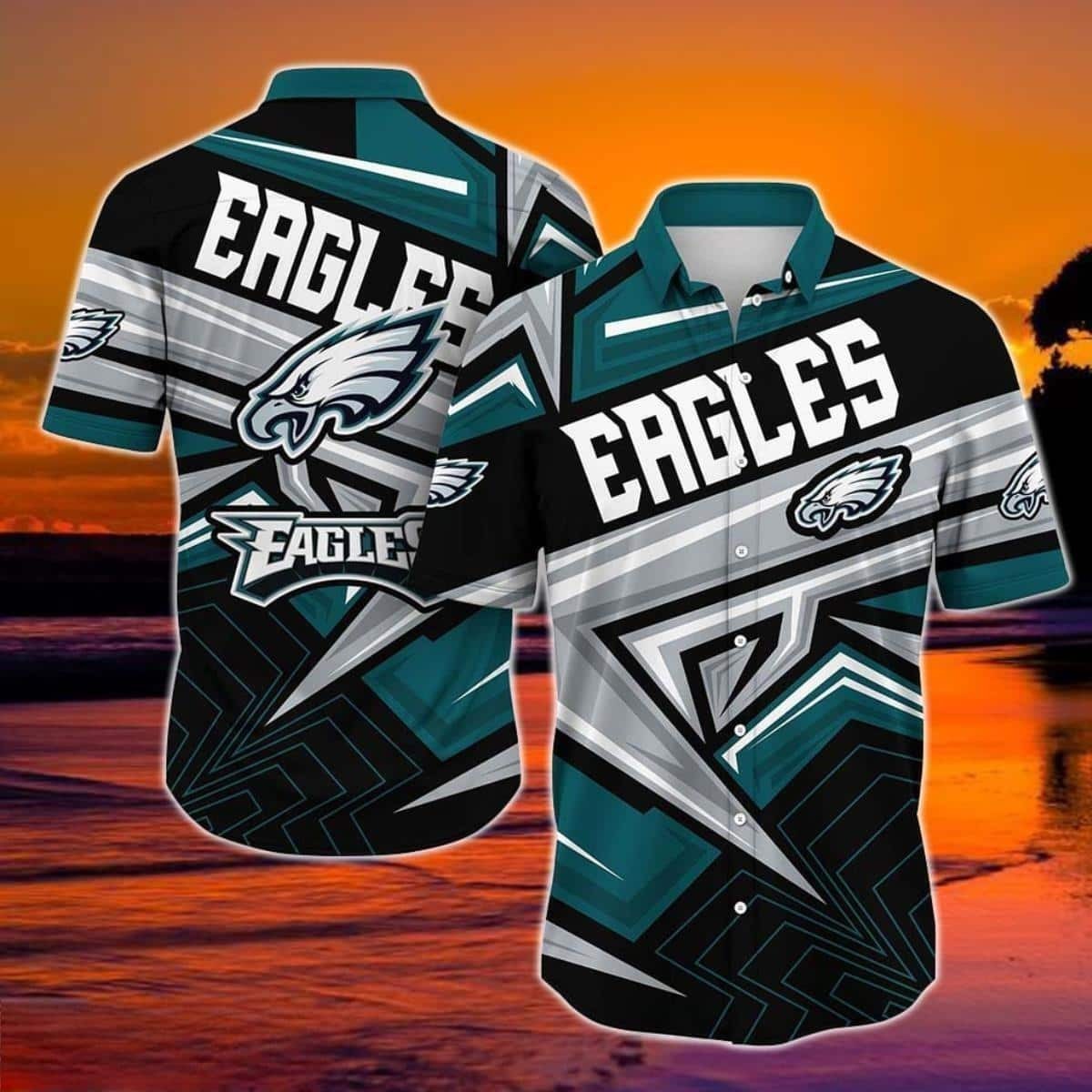 philadelphia eagles dynamic lines hawaiian shirt mqyi0