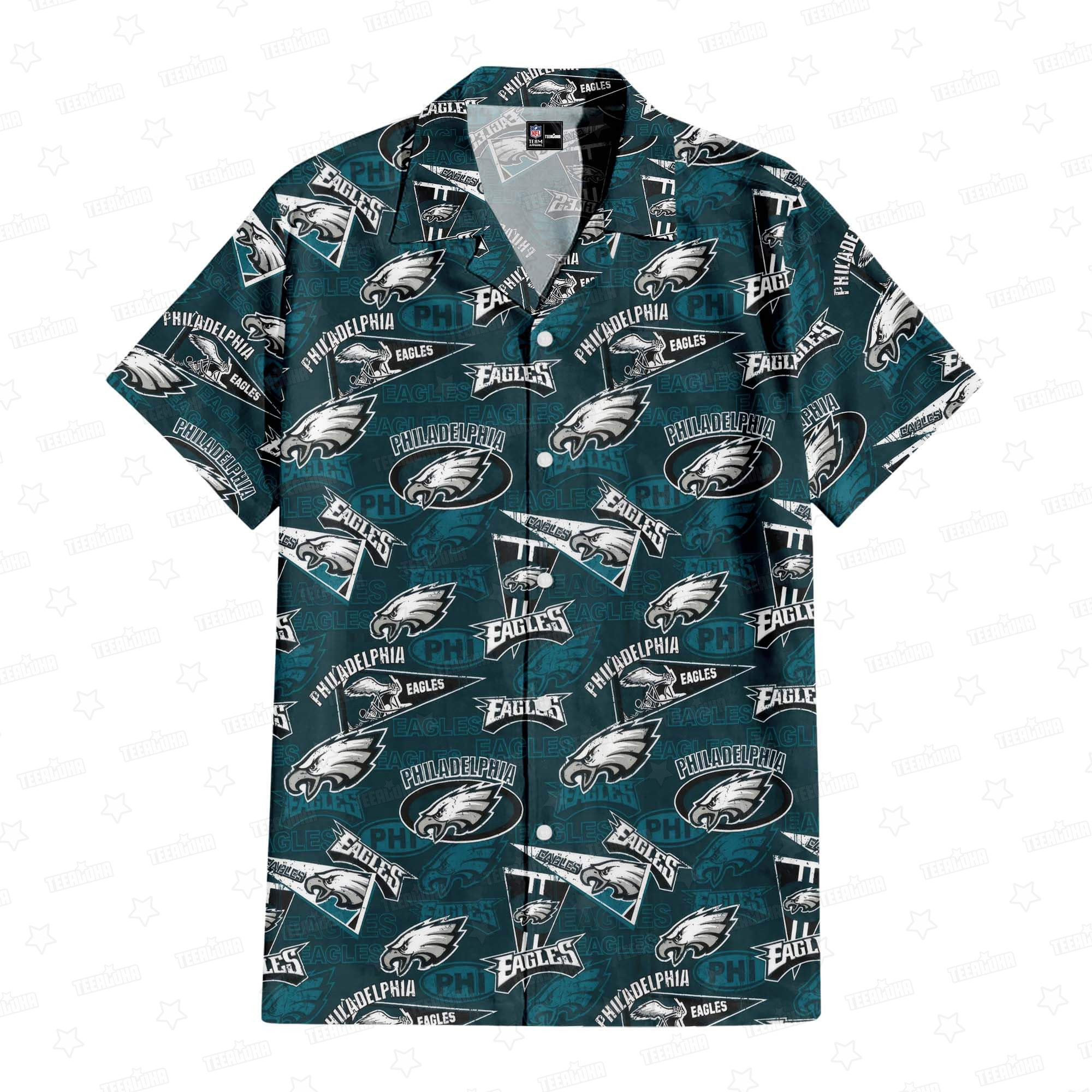 philadelphia eagles fly high hawaiian shirt