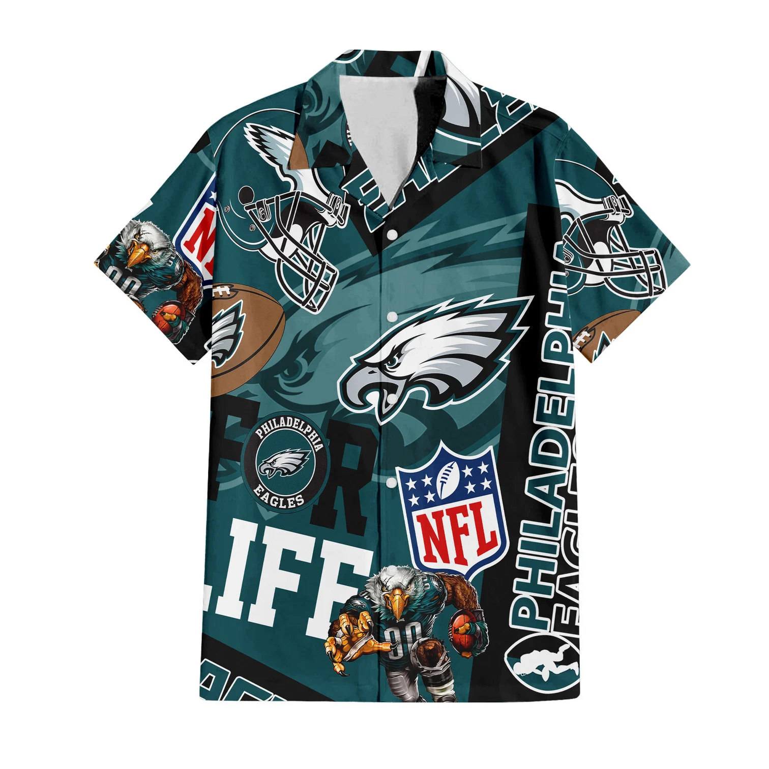 philadelphia eagles for life hawaiian shirt ubf5r