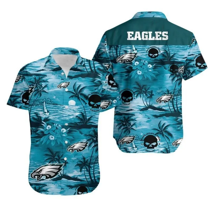 philadelphia eagles island vibe aloha shirt gu8ab