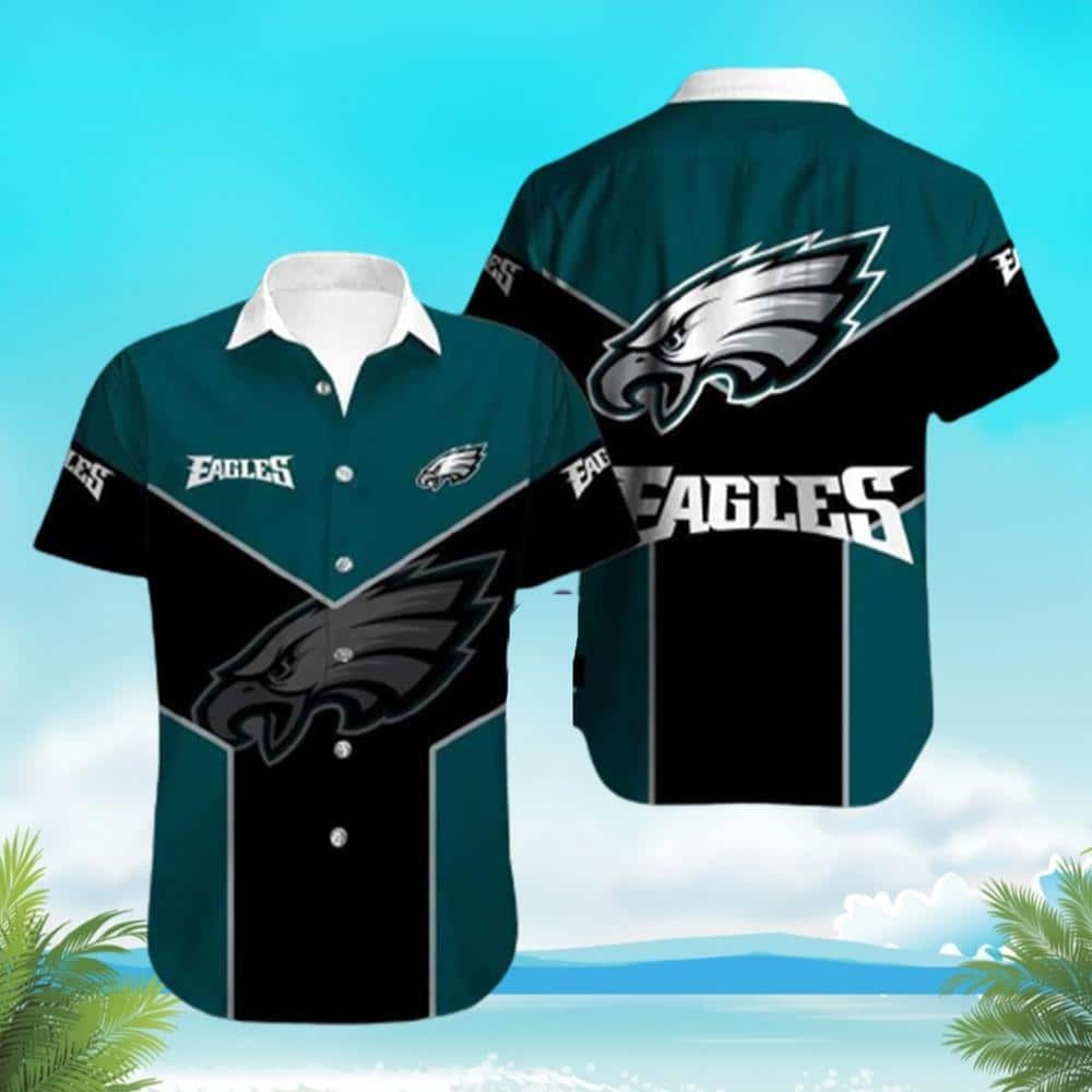 philadelphia eagles modern crest hawaiian shirt uat99