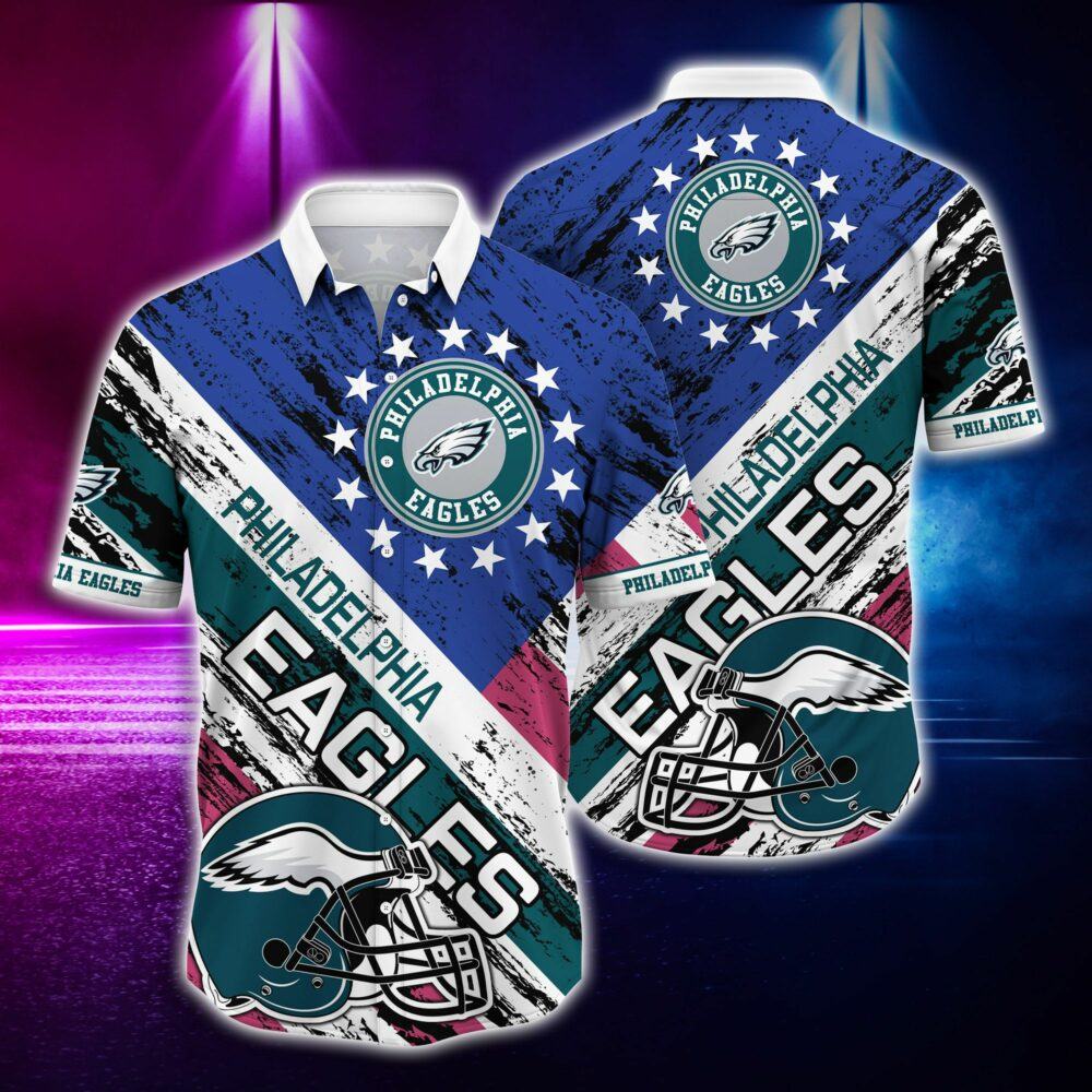 philadelphia eagles rugby helmet hawaiian shirt 5v15p