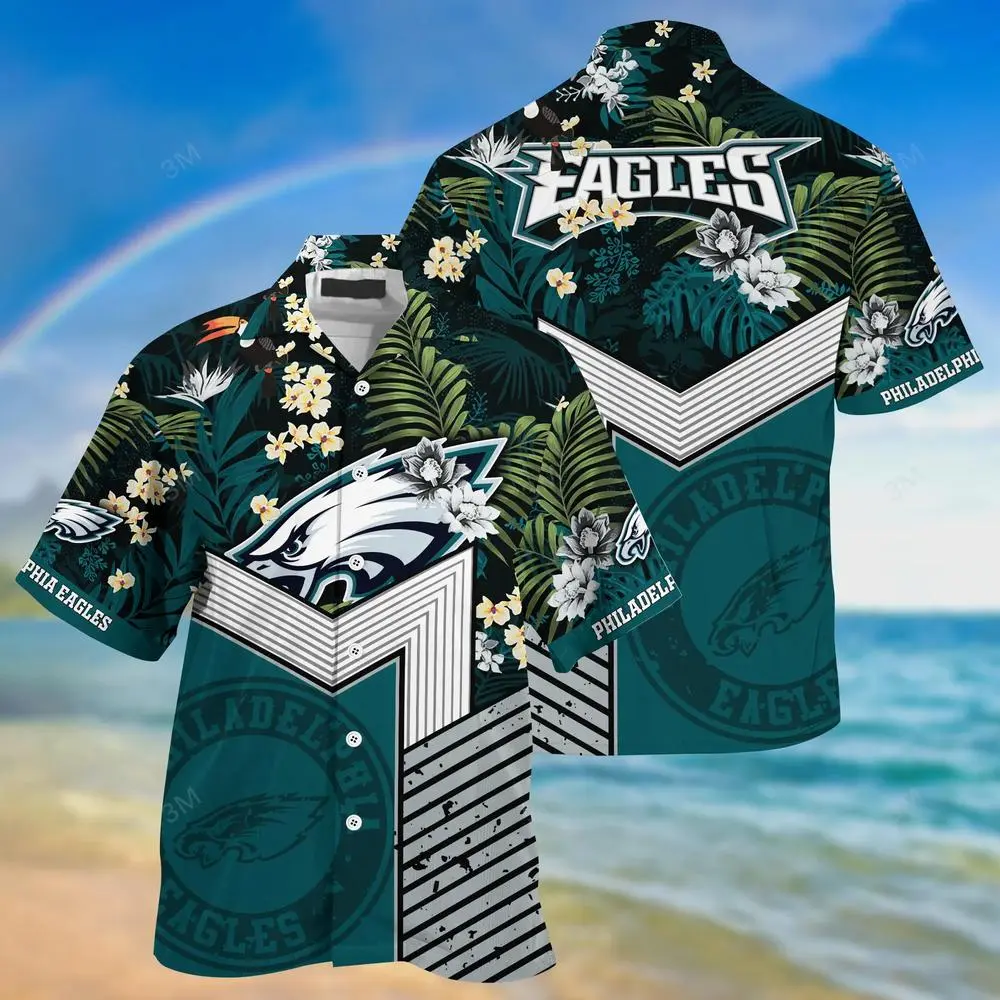 philadelphia eagles tropical fusion hawaiian shirt bavbd