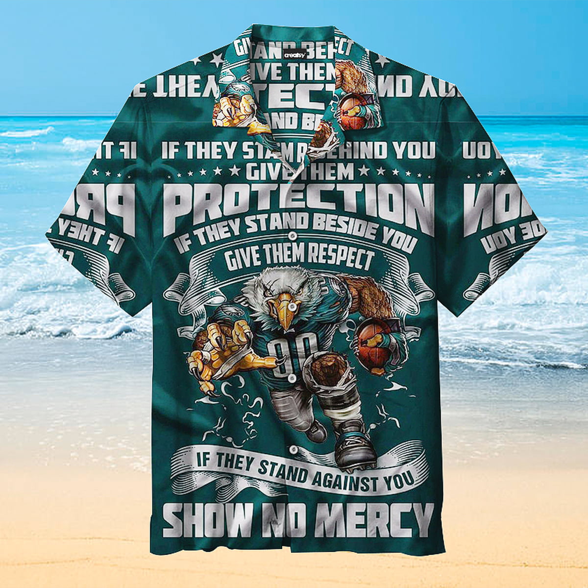 philadelphia eagles warrior protection hawaiian shirt 2ugwb