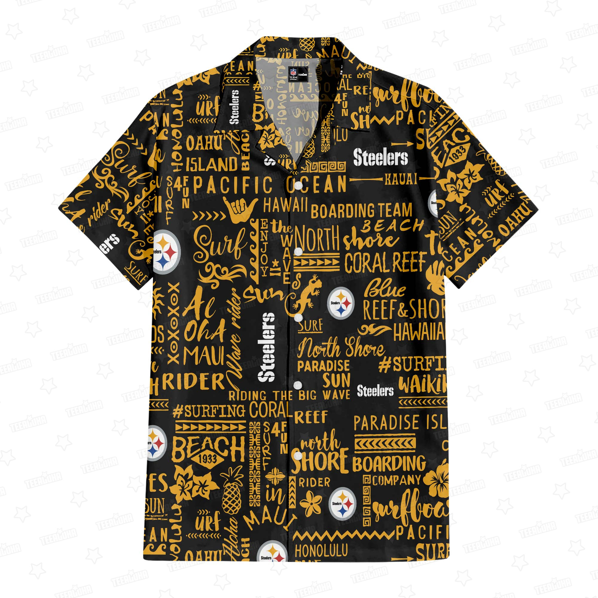 pittsburgh steelers classic surfing hawaiian shirt k62m0