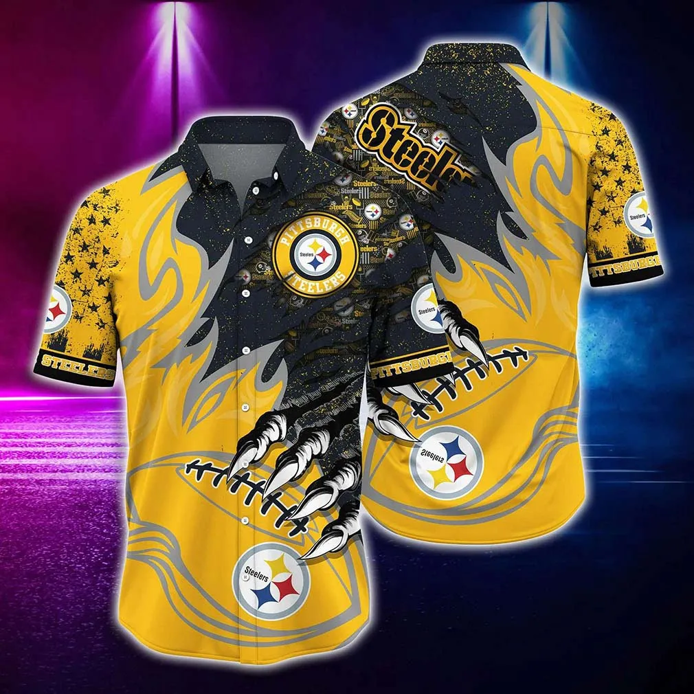 pittsburgh steelers inferno claw hawaiian shirt qlap1