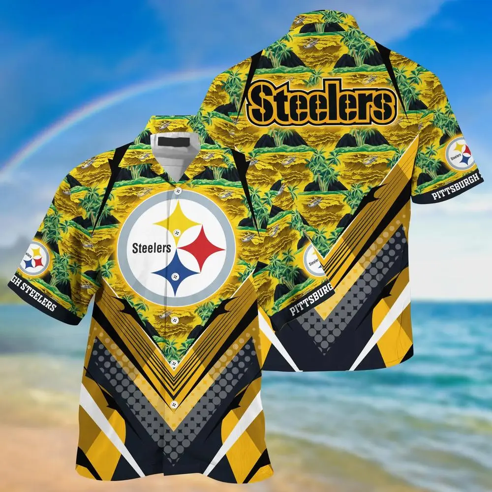 pittsburgh steelers jungle terrain hawaiian shirt b8idp