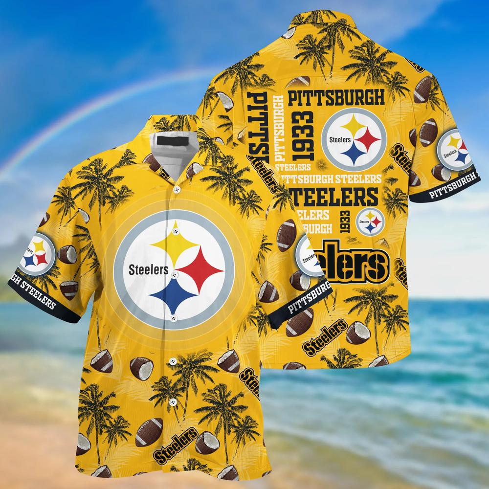 pittsburgh steelers palm paradise hawaiian shirt ktvkt