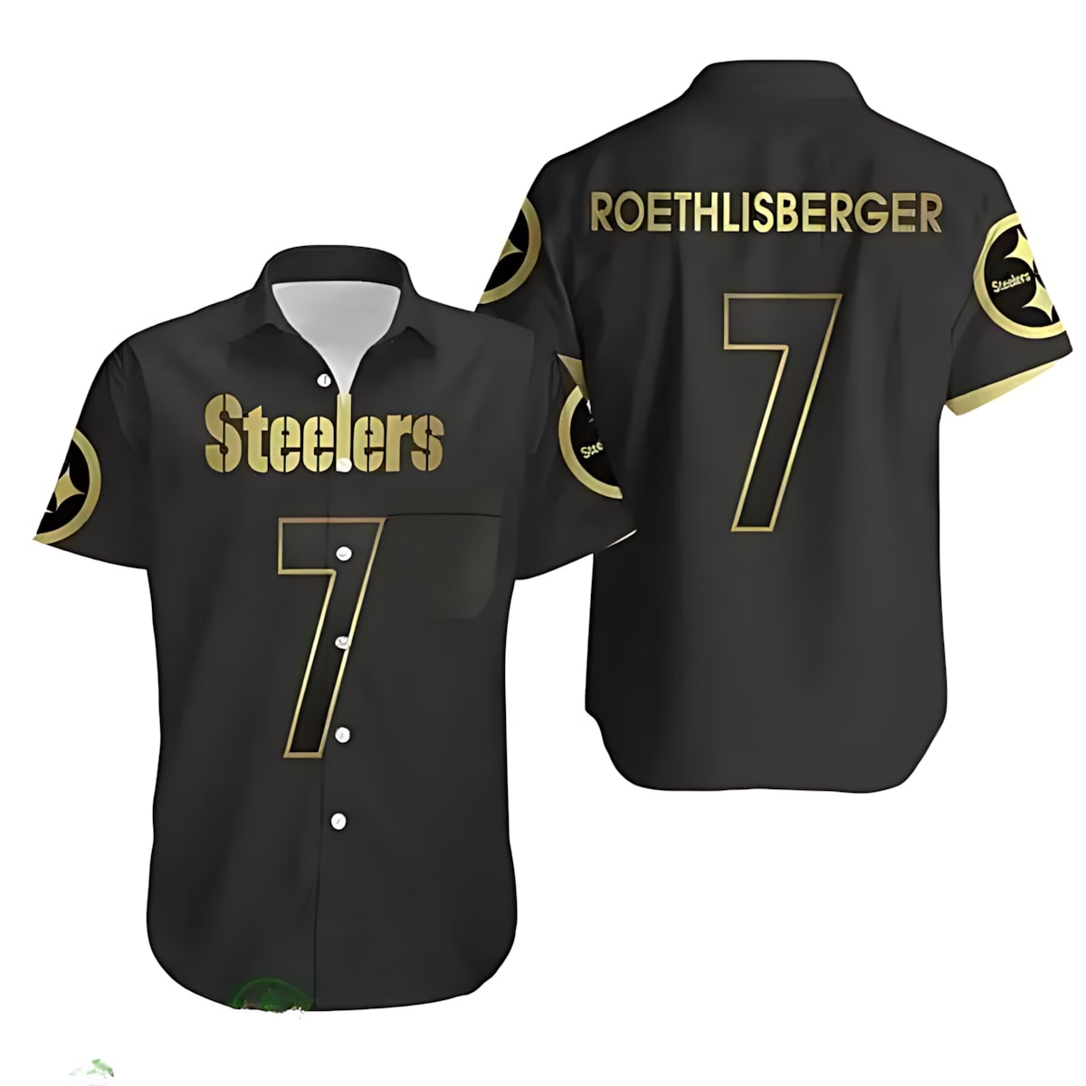 pittsburgh steelers roethlisberger gold edition jersey hawaiian shirt wkfbi