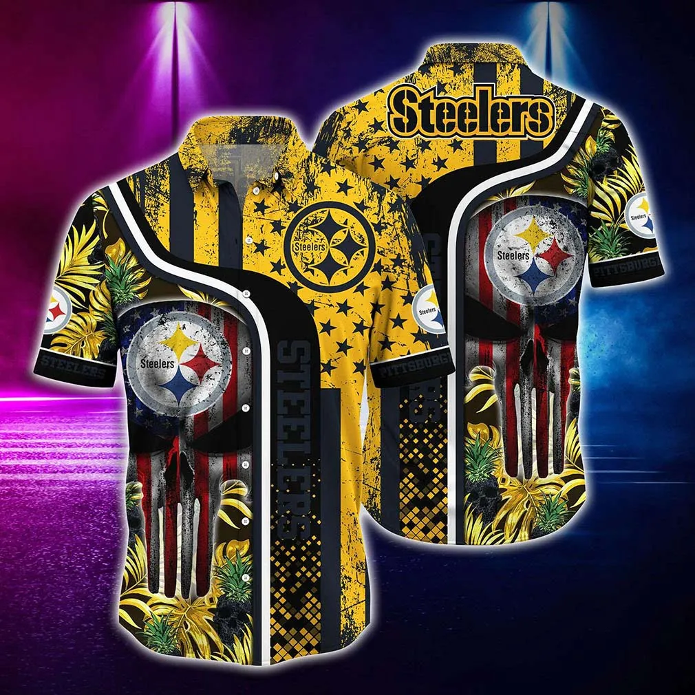 pittsburgh steelers stars stripes pride hawaiian shirt h94p8