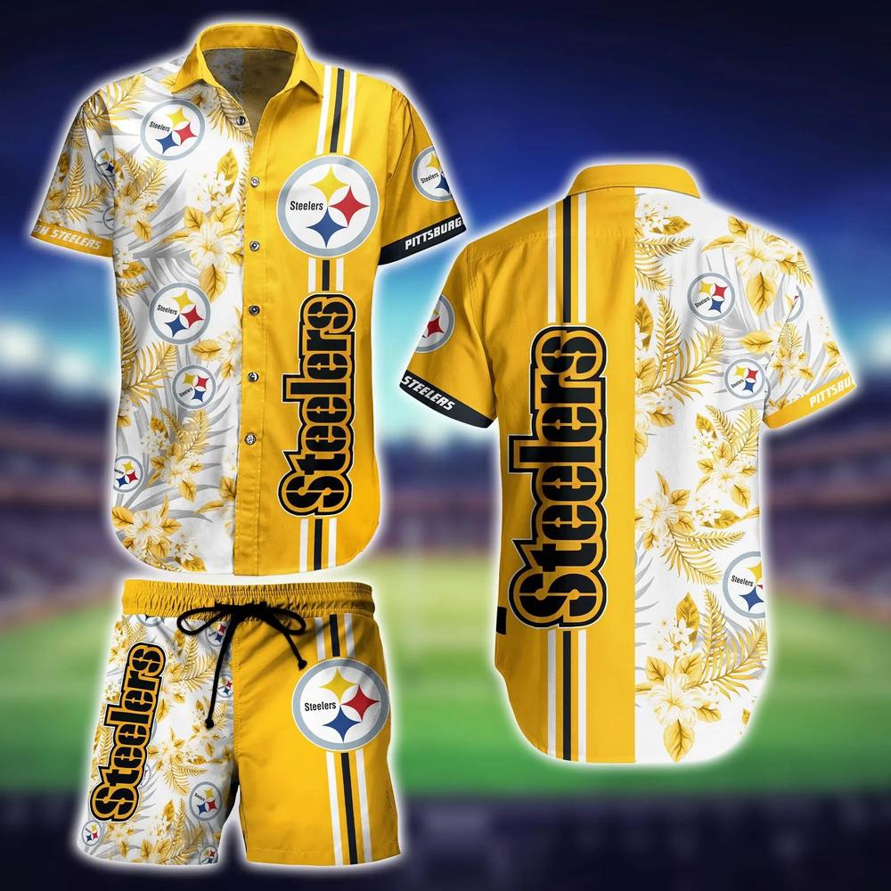 pittsburgh steelers sunset jungle hawaiian shirt zn39k