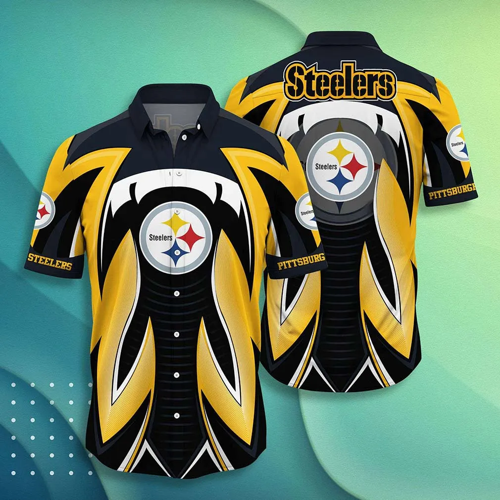 pittsburgh steelers tribal surge hawaiian shirt q2gf5