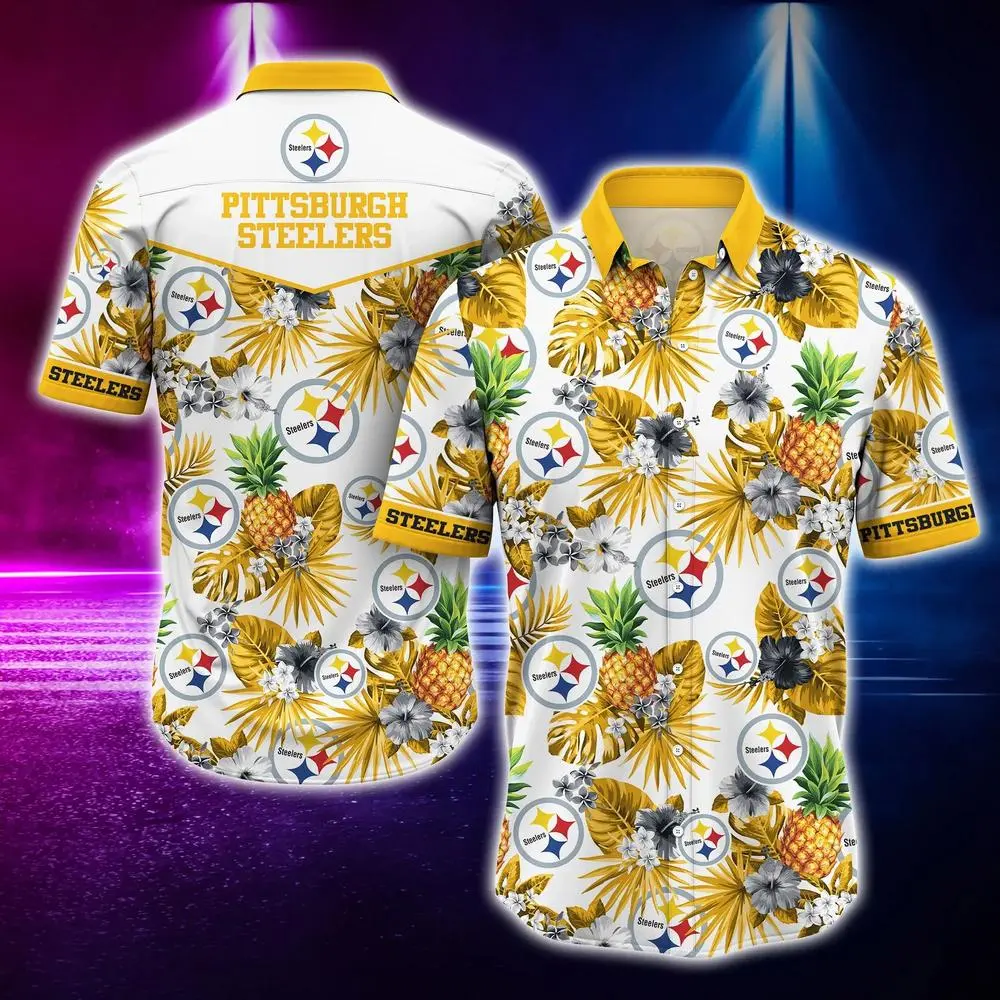 pittsburgh steelers tropical pineapple hawaiian shirt jf4b1