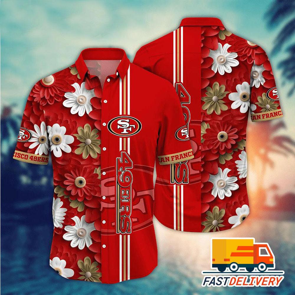 san francisco 49ers floral pride hawaiian shirt lwzp7