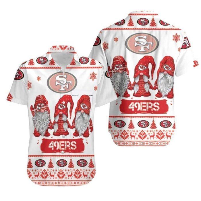 san francisco 49ers gnome holiday hawaiian shirt k3lyp