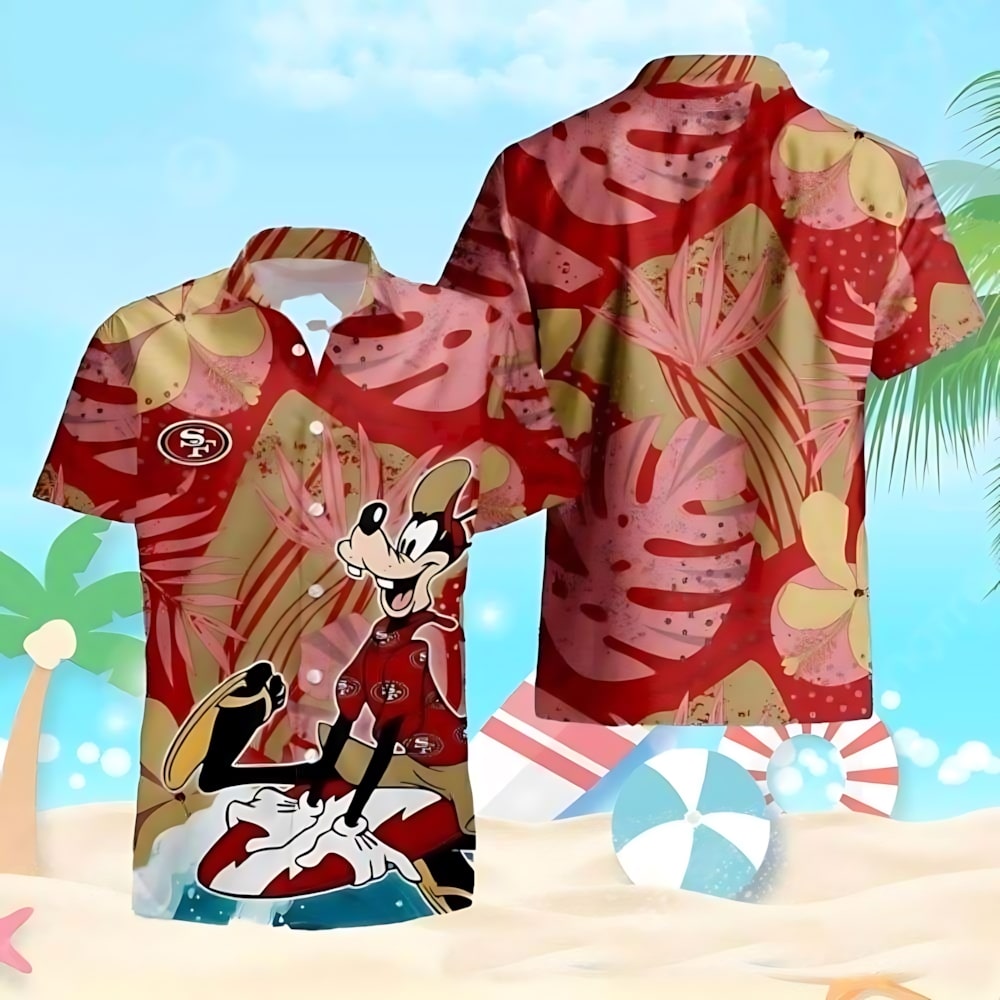 san francisco 49ers goofy adventure edition hawaiian shirt i61dr