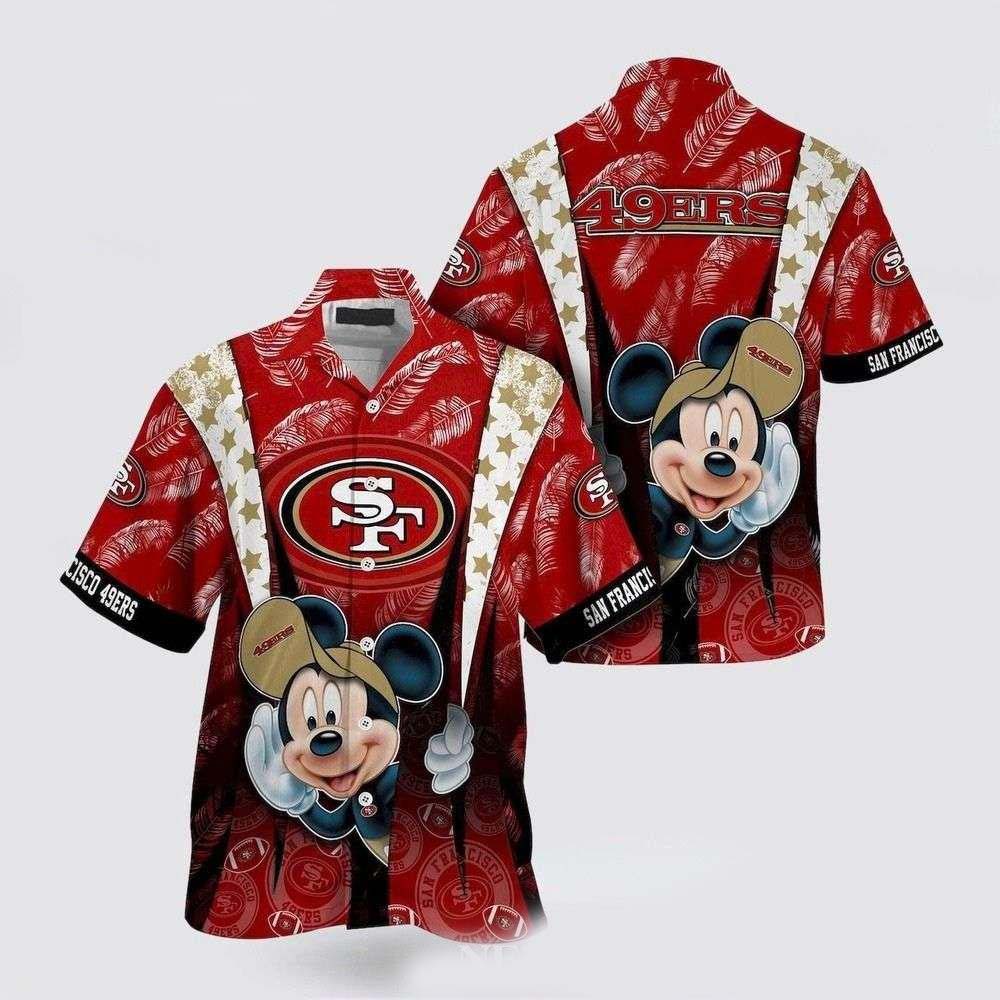 san francisco 49ers mickeys tropical touchdown hawaiian shirt f6piy