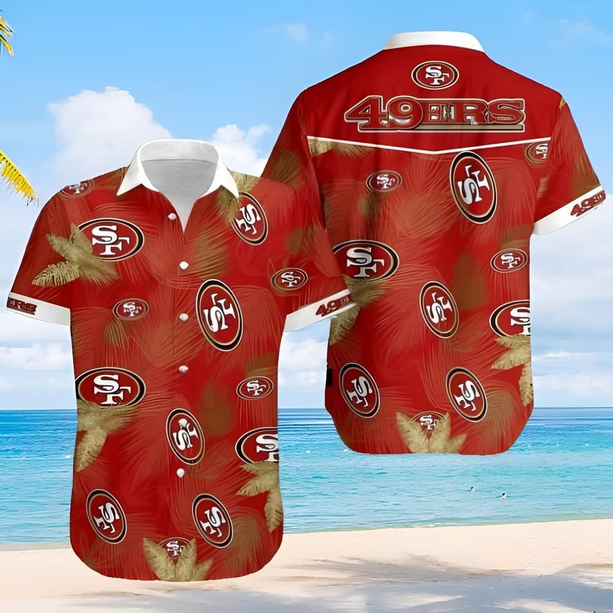 san francisco 49ers palm breeze hawaiian shirt j3o0s