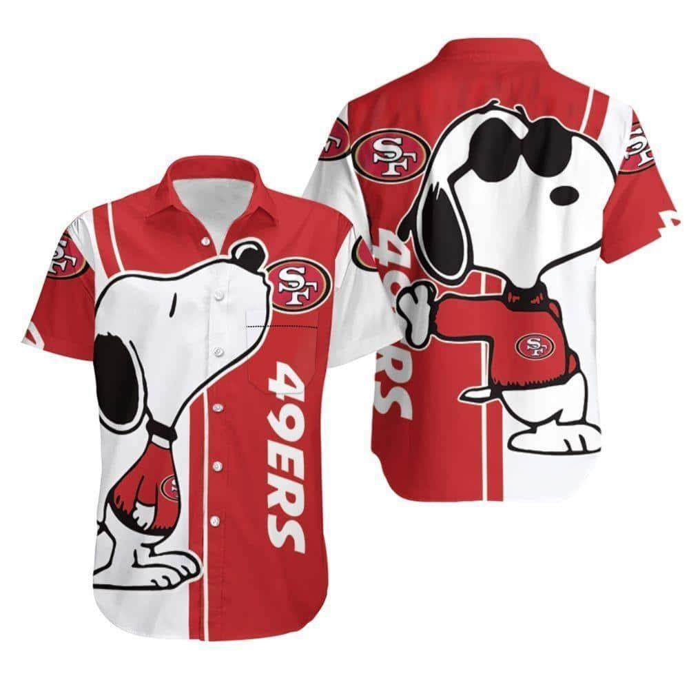 san francisco 49ers snoopy spirit hawaiian shirt j2emo