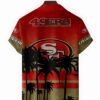 san francisco 49ers sunset palms tree hawaiian shirt vr2qa