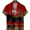 san francisco 49ers sunset palms tree hawaiian shirt yo55m