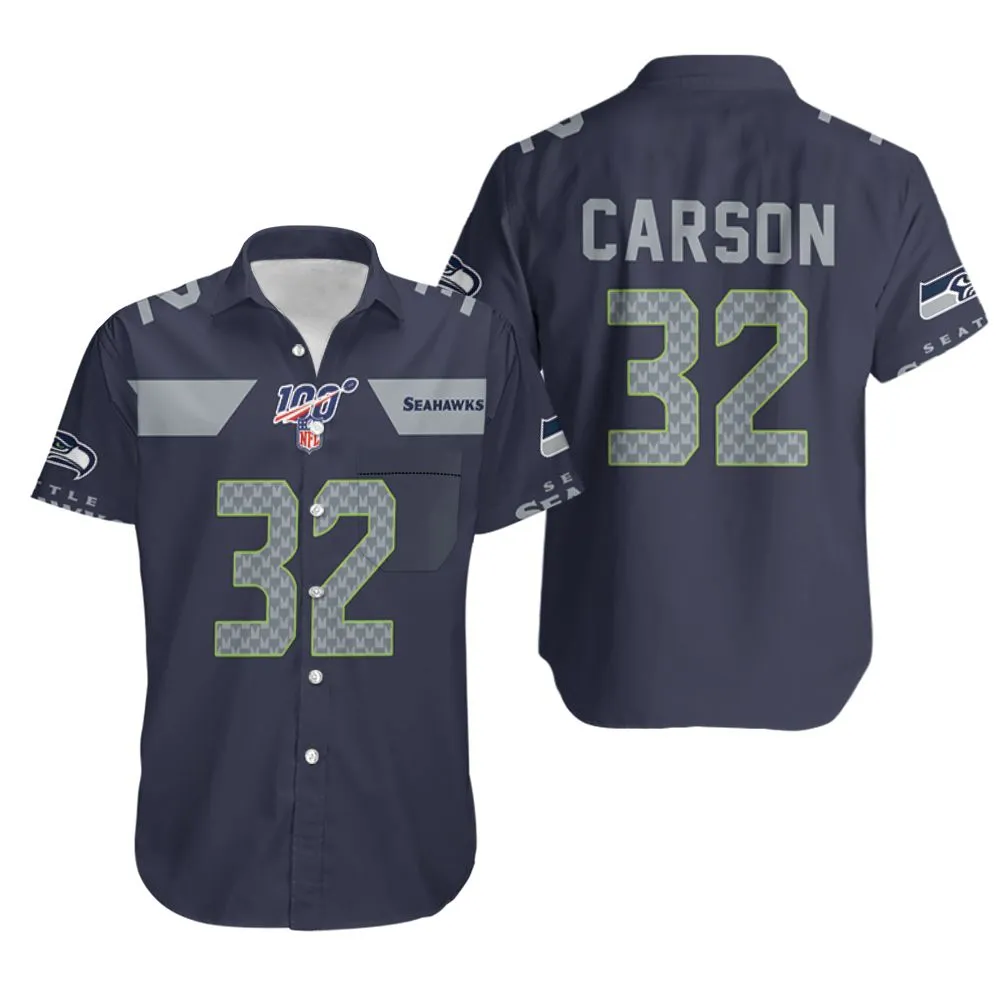 seattle seahawks chris carson 32 hawaiian shirt zhurd