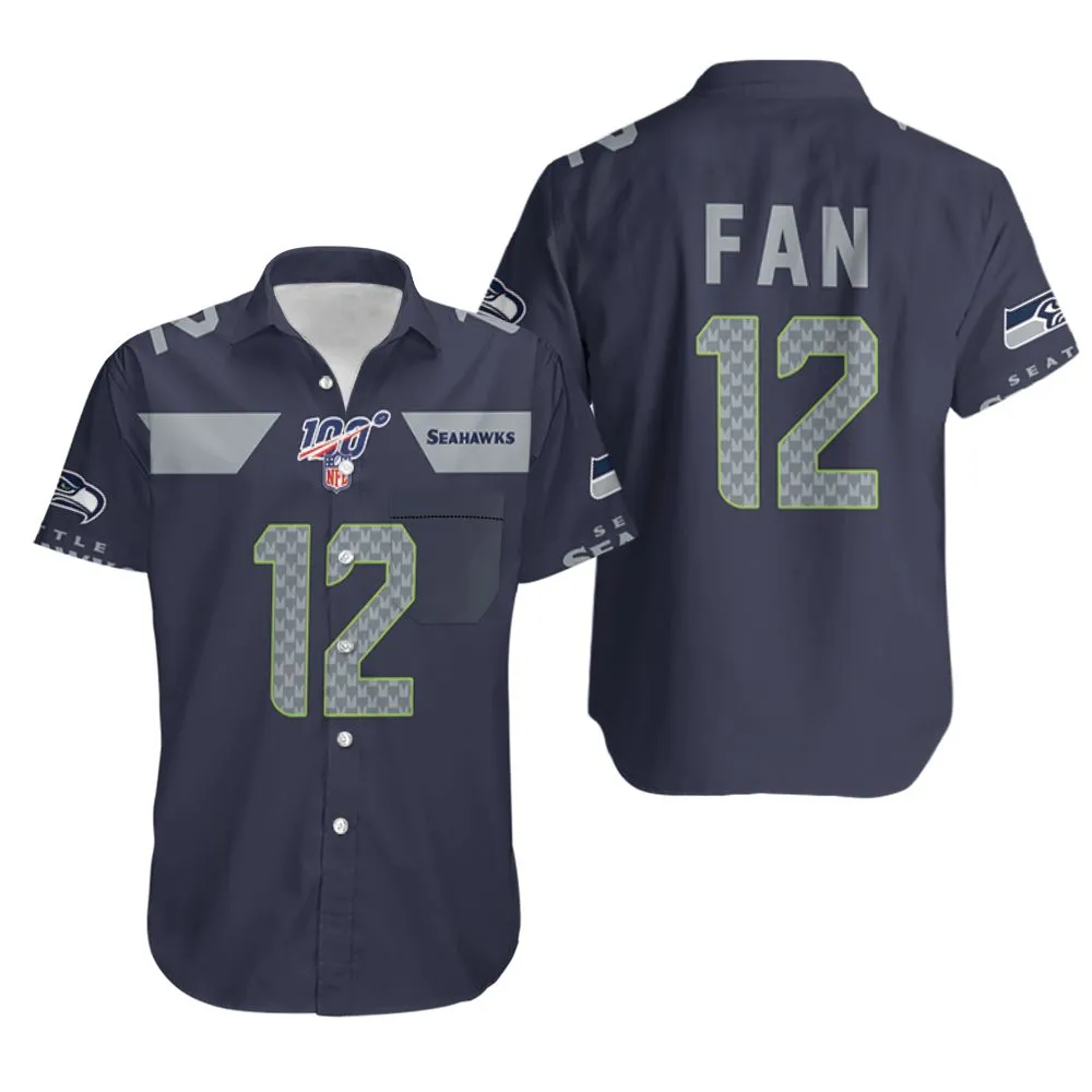 seattle seahawks fan 12 navy blue hawaiian shirt fiew1